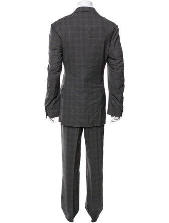 Cesare Attolini Wool Plaid Print Two-Piece Suit