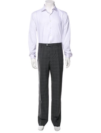 Cesare Attolini Wool Plaid Print Two-Piece Suit