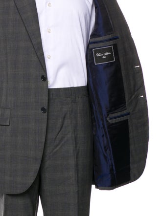 Cesare Attolini Wool Plaid Print Two-Piece Suit