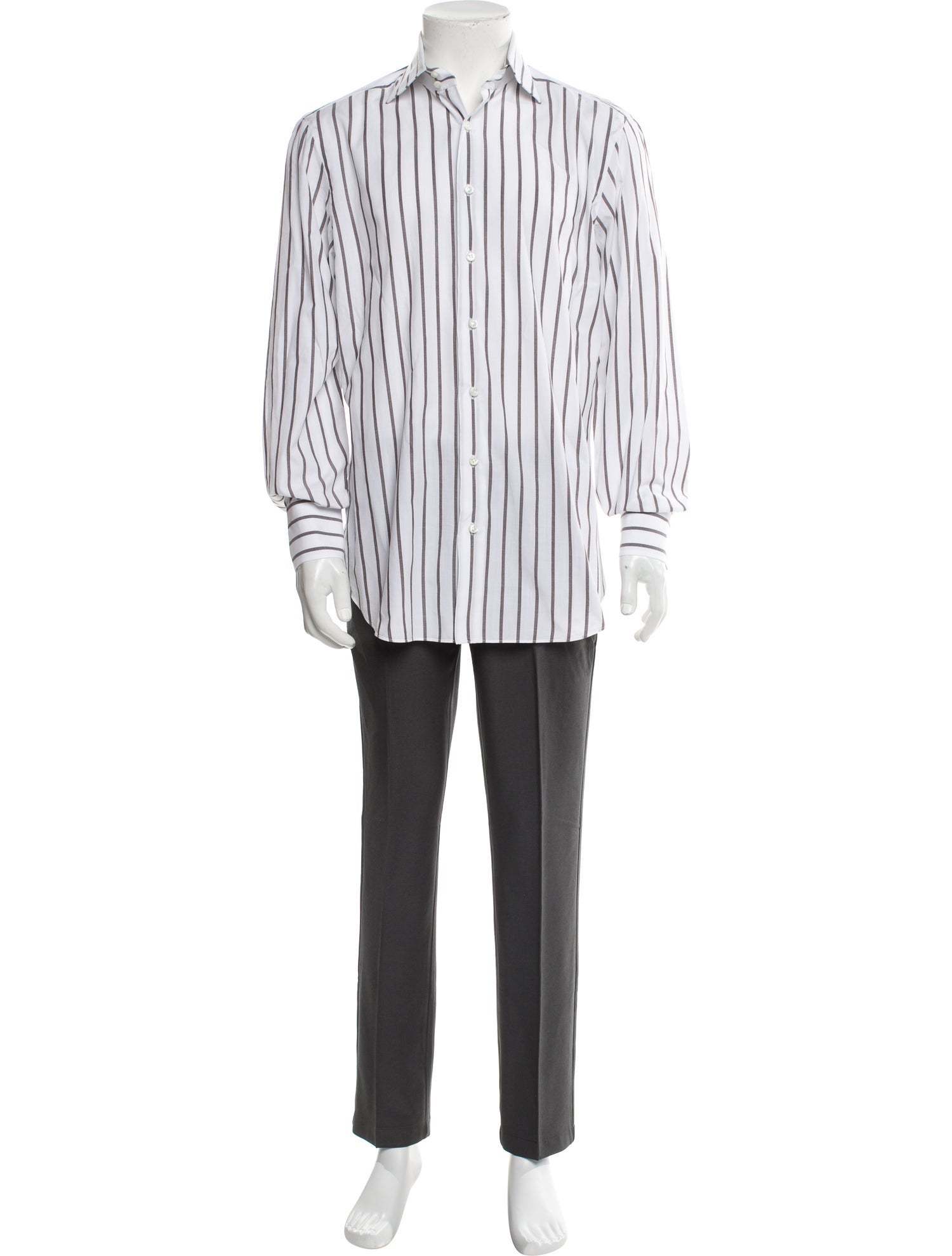 Cesare Attolini Striped Long Sleeve Dress Shirt