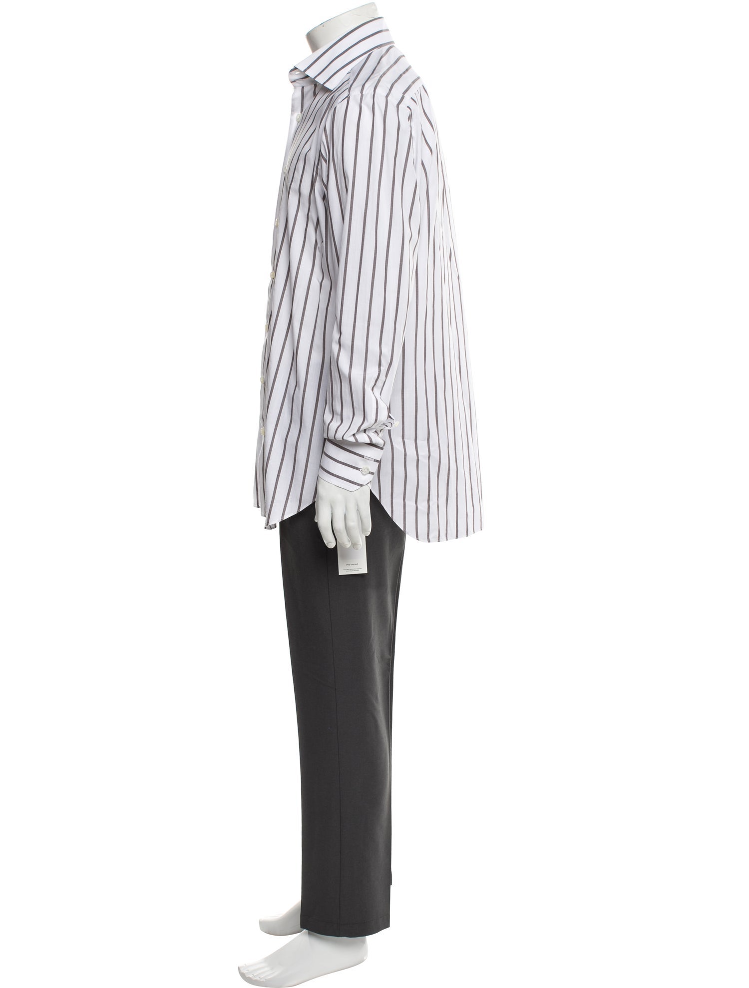 Cesare Attolini Striped Long Sleeve Dress Shirt