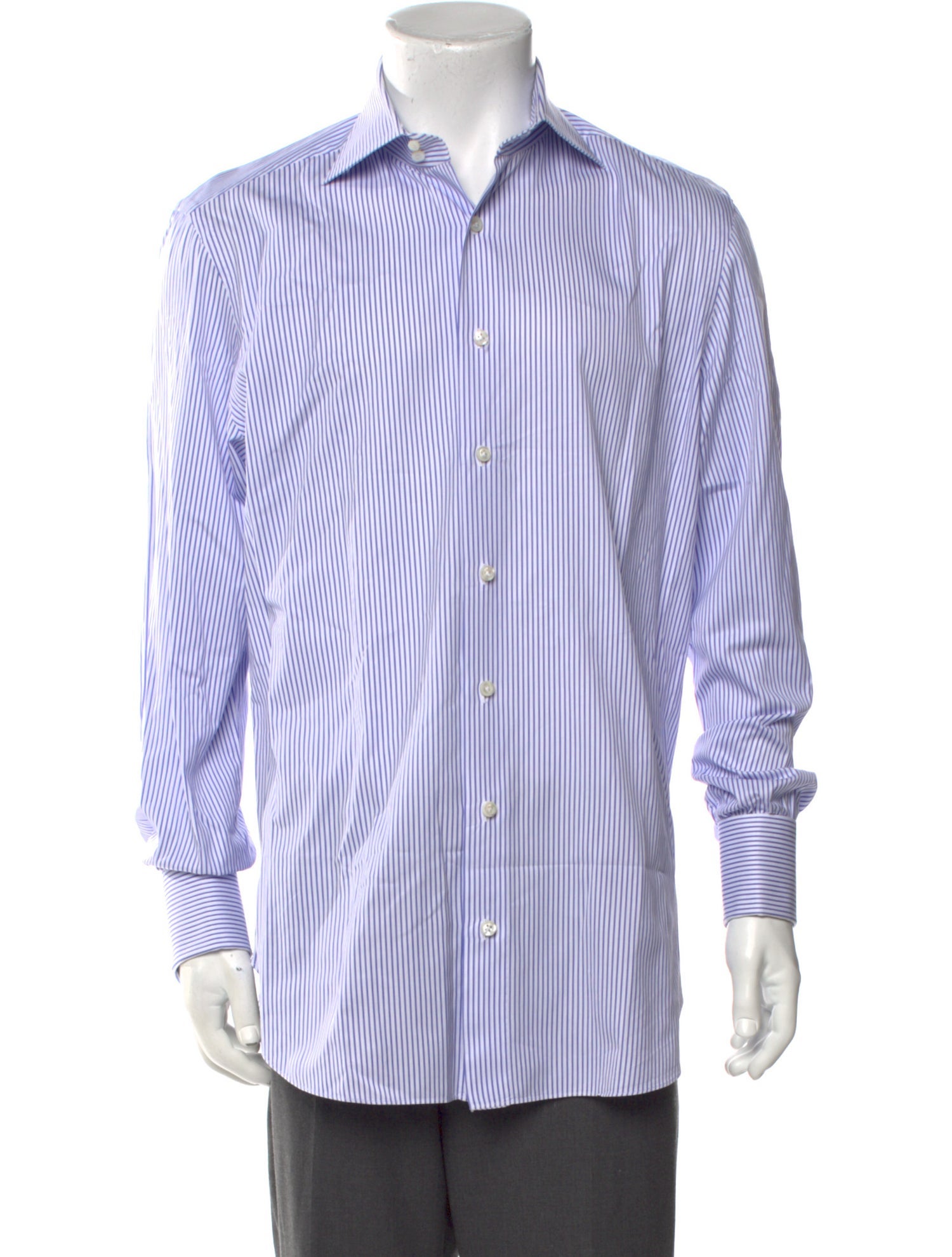 Cesare Attolini Striped Long Sleeve Dress Shirt
