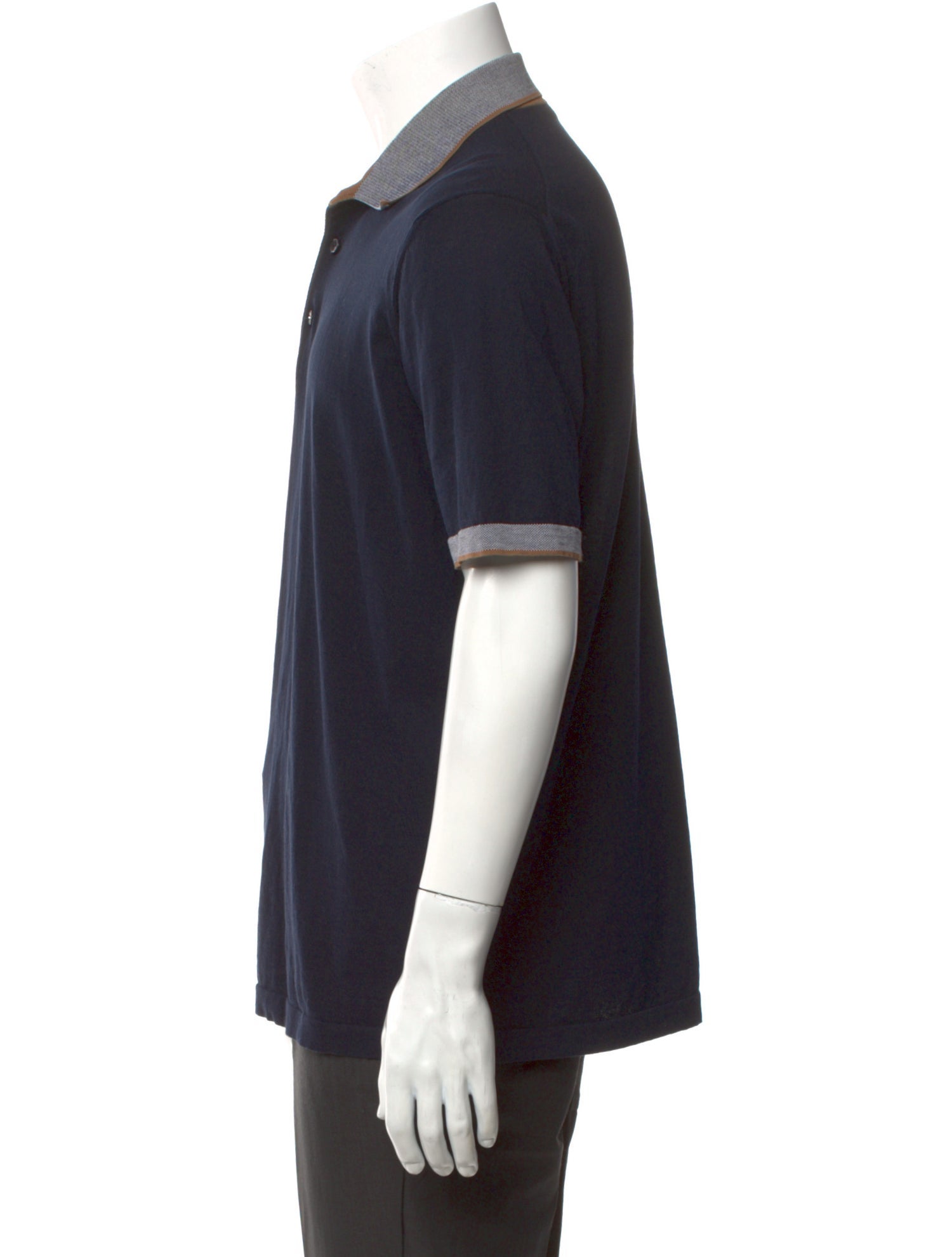 Cesare Attolini Crew Neck Short Sleeve Polo Shirt