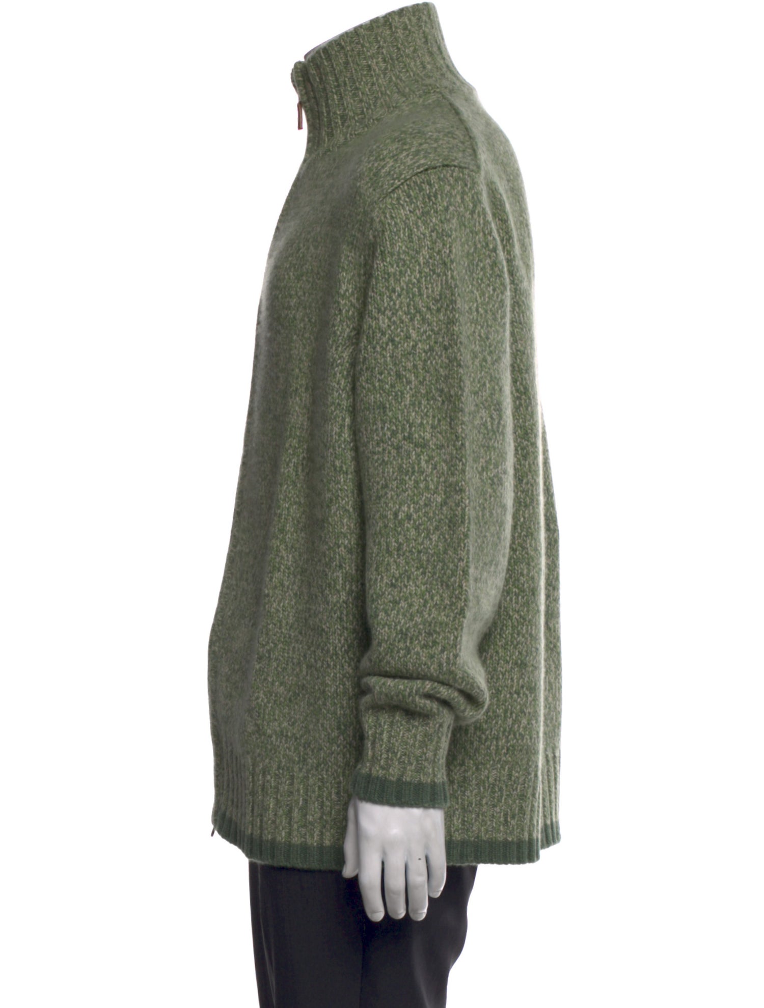 Cesare Attolini Cashmere Mock Neck Cardigan