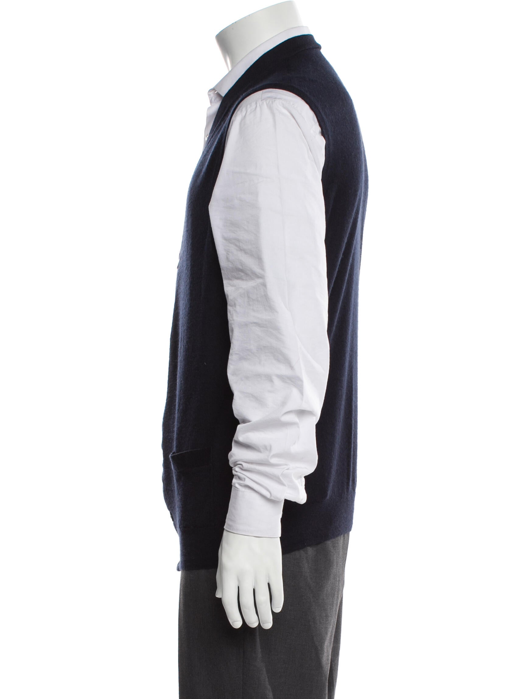 Cesare Attolini Cashmere V-Neck Sweater Vest