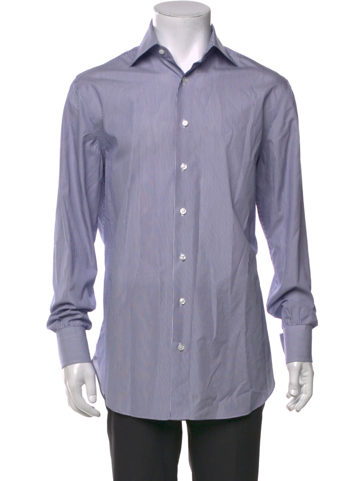 Cesare Attolini Striped Long Sleeve Dress Shirt