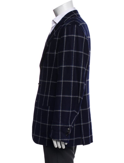 Cesare Attolini Cashmere Plaid Print Blazer
