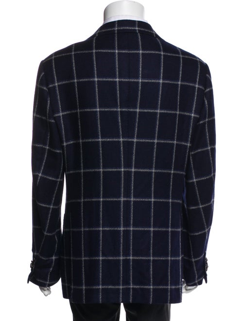 Cesare Attolini Cashmere Plaid Print Blazer