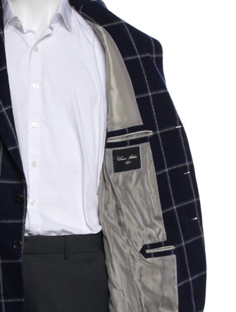 Cesare Attolini Cashmere Plaid Print Blazer