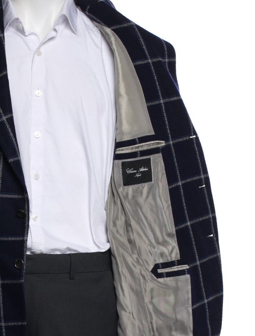 Cesare Attolini Cashmere Plaid Print Blazer