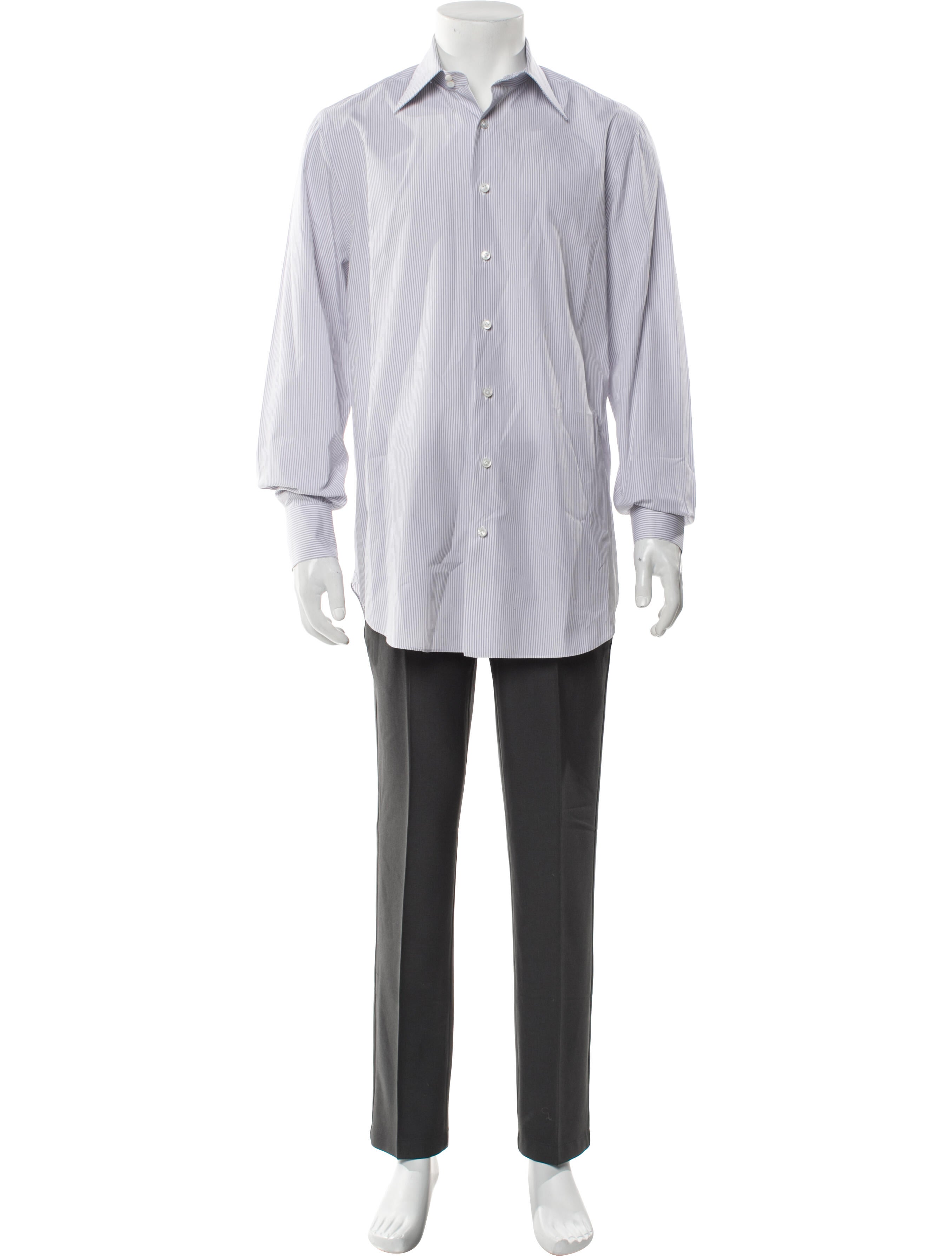 Cesare Attolini Striped Long Sleeve Dress Shirt