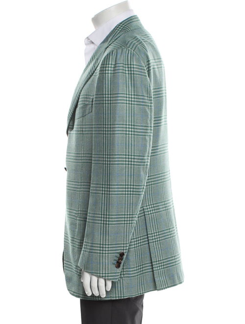 Cesare Attolini Cashmere Plaid Print Blazer