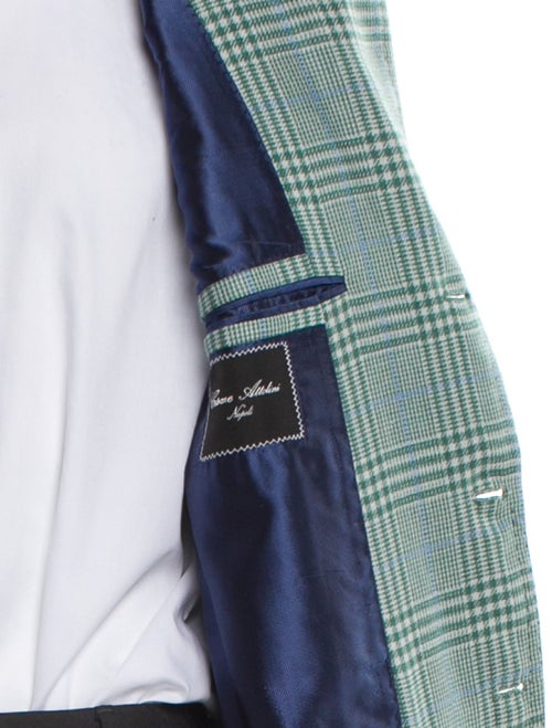 Cesare Attolini Cashmere Plaid Print Blazer