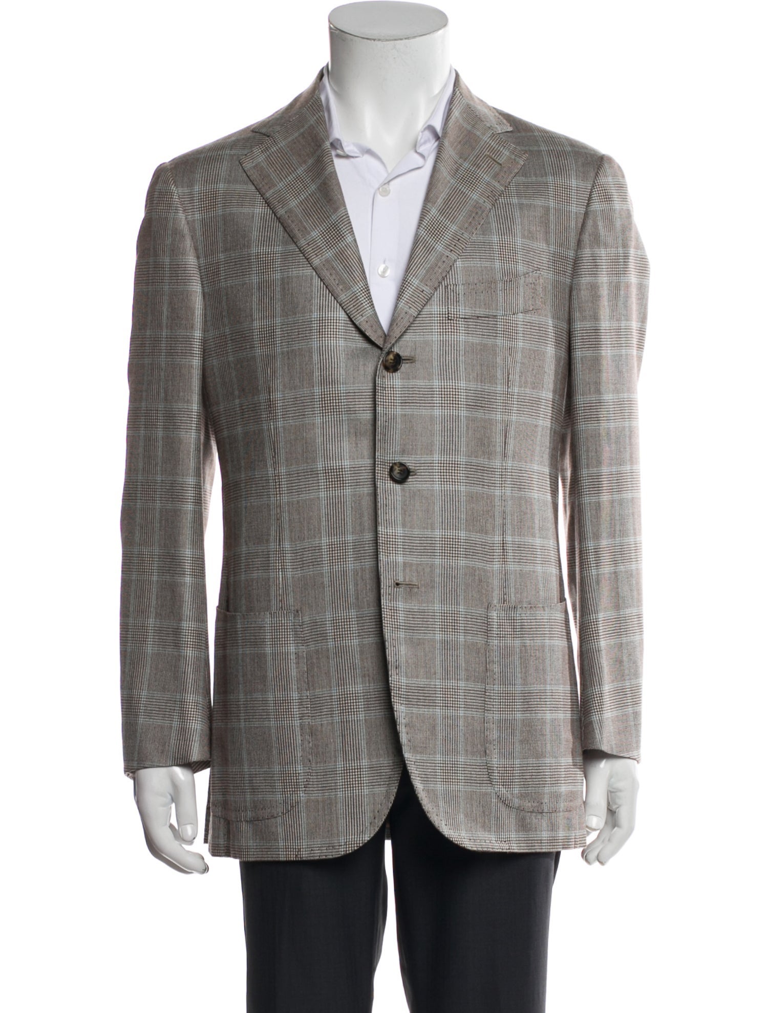 Cesare Attolini Plaid Print Blazer