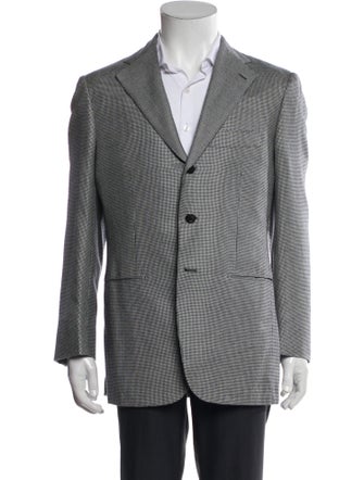 Cesare Attolini Plaid Print Blazer
