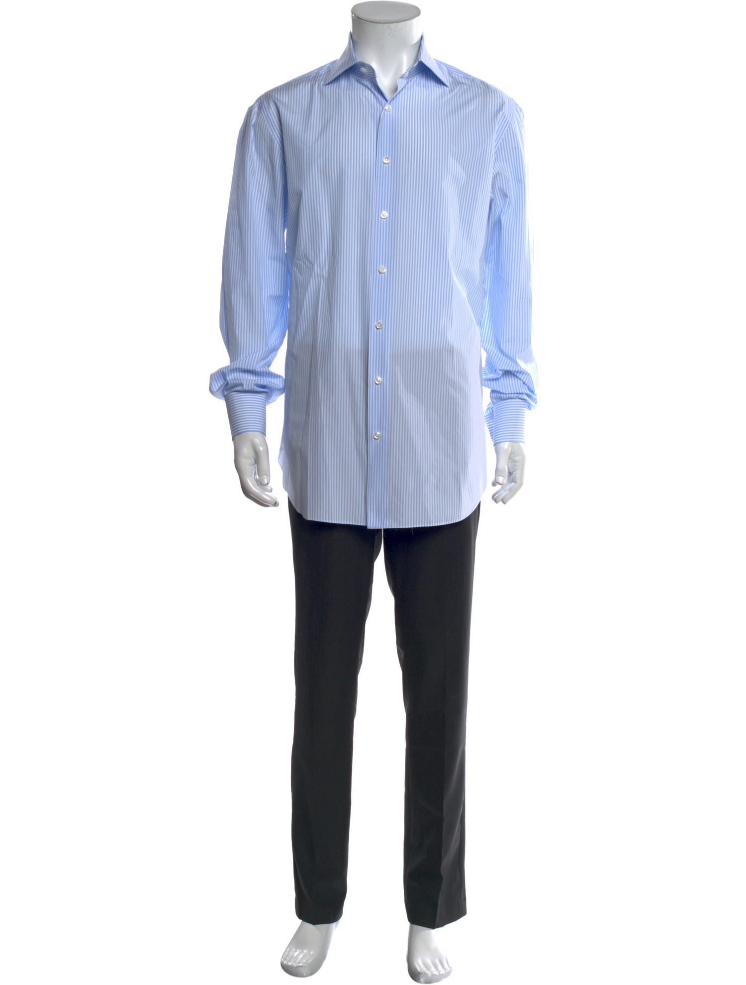 Cesare Attolini Striped Long Sleeve Dress Shirt