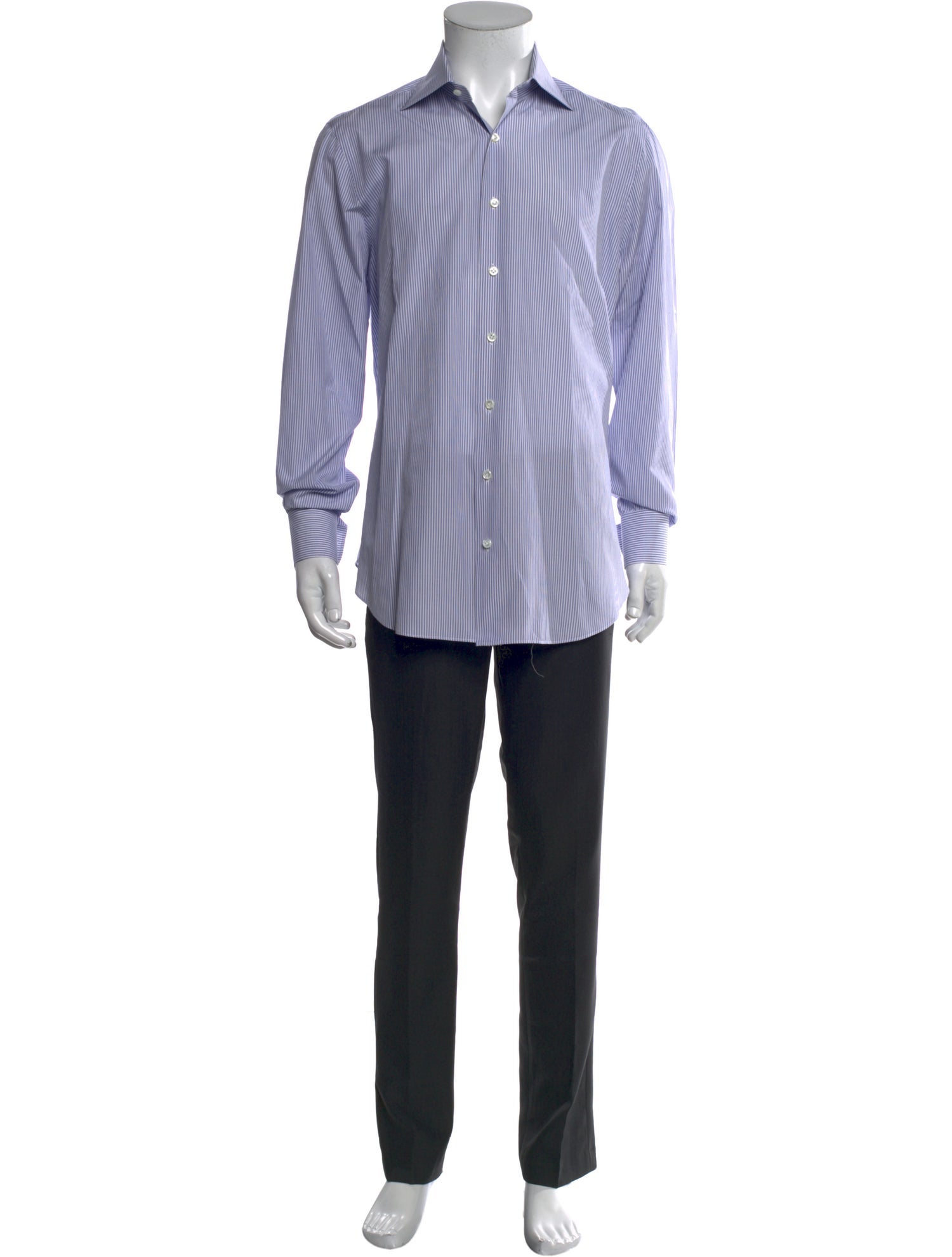 Cesare Attolini Striped Long Sleeve Dress Shirt