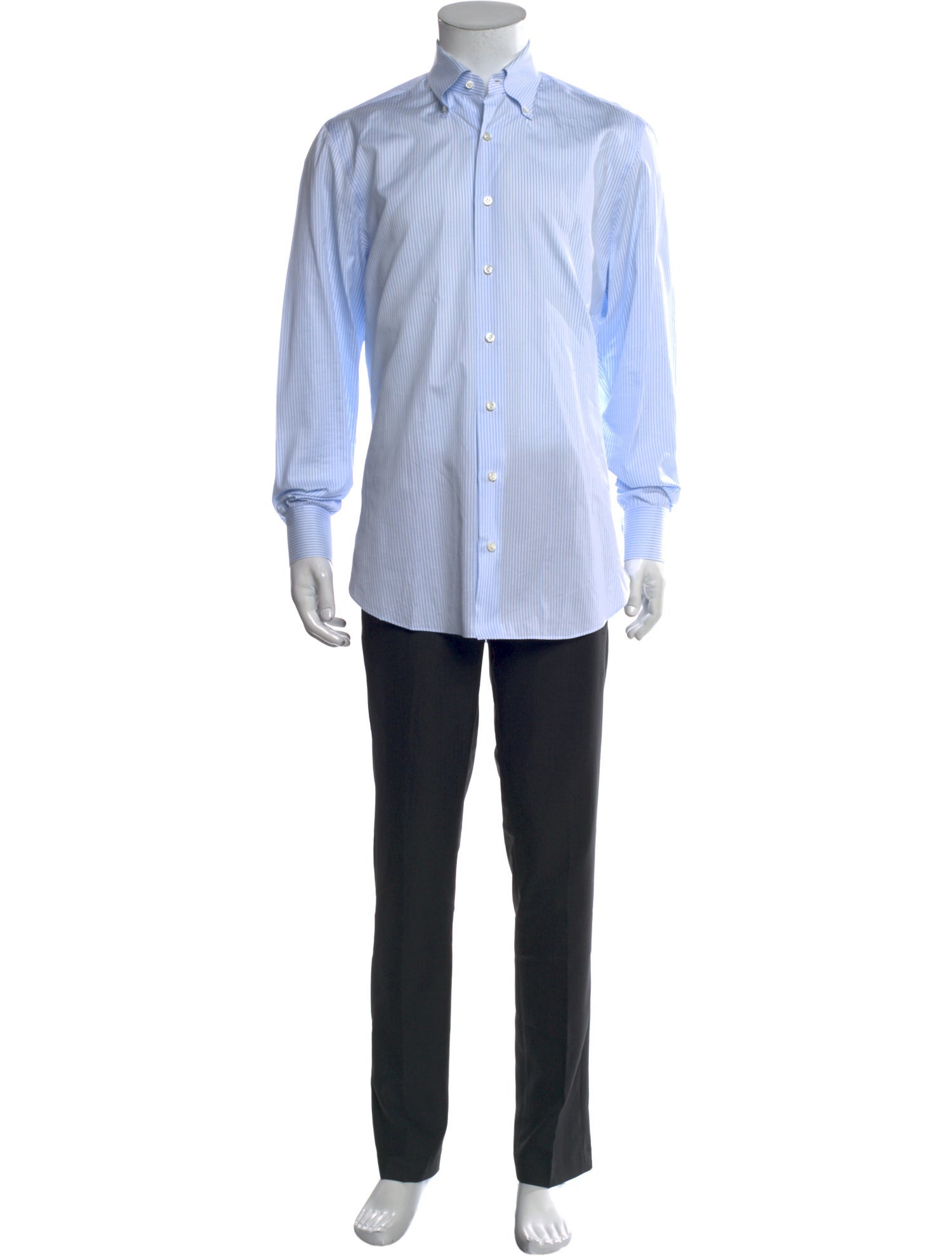 Cesare Attolini Striped Long Sleeve Dress Shirt