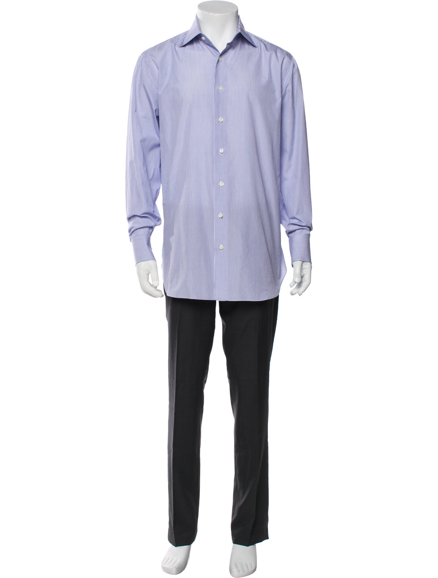 Cesare Attolini Striped Long Sleeve Dress Shirt