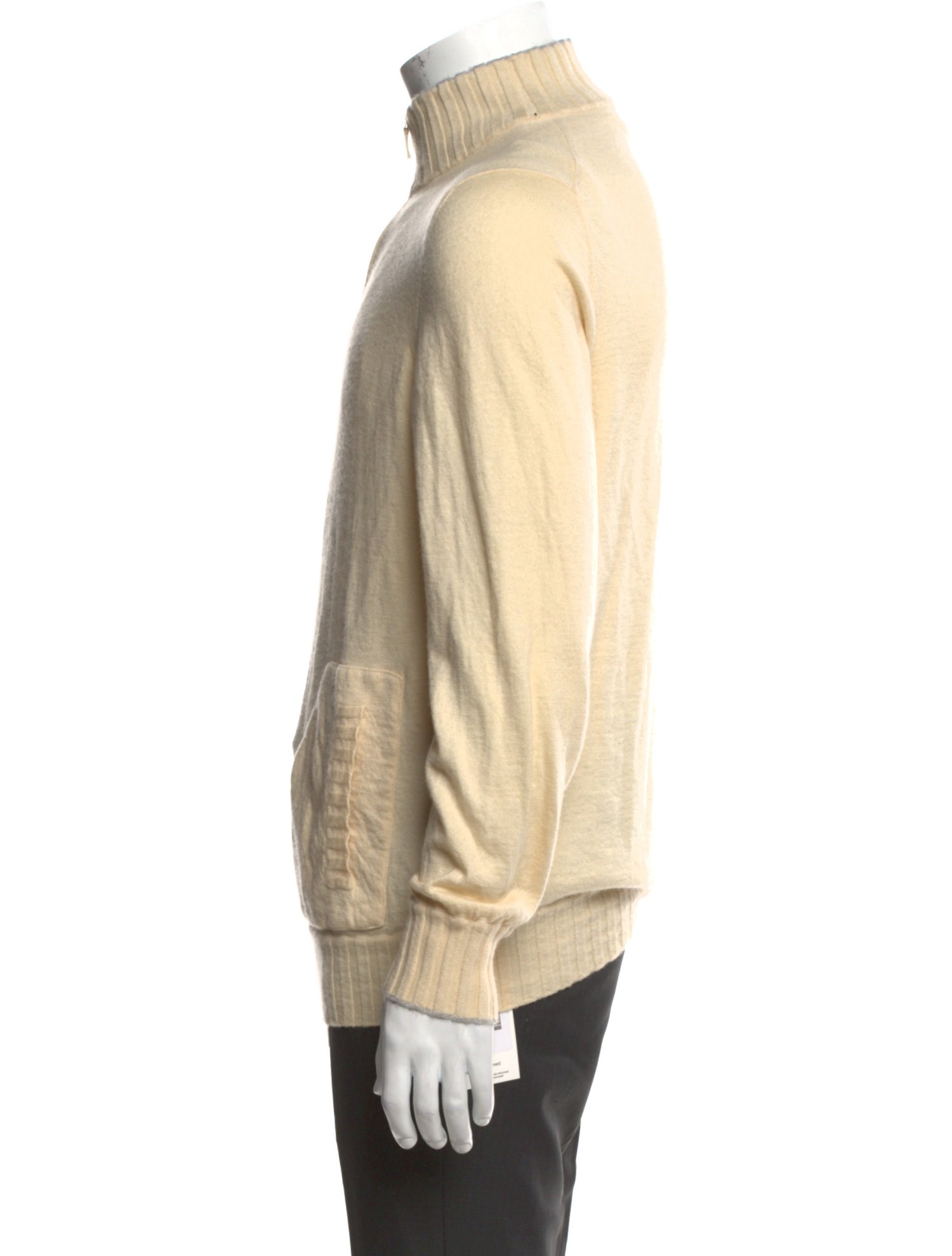 Cesare Attolini Cashmere Mock Neck Cardigan
