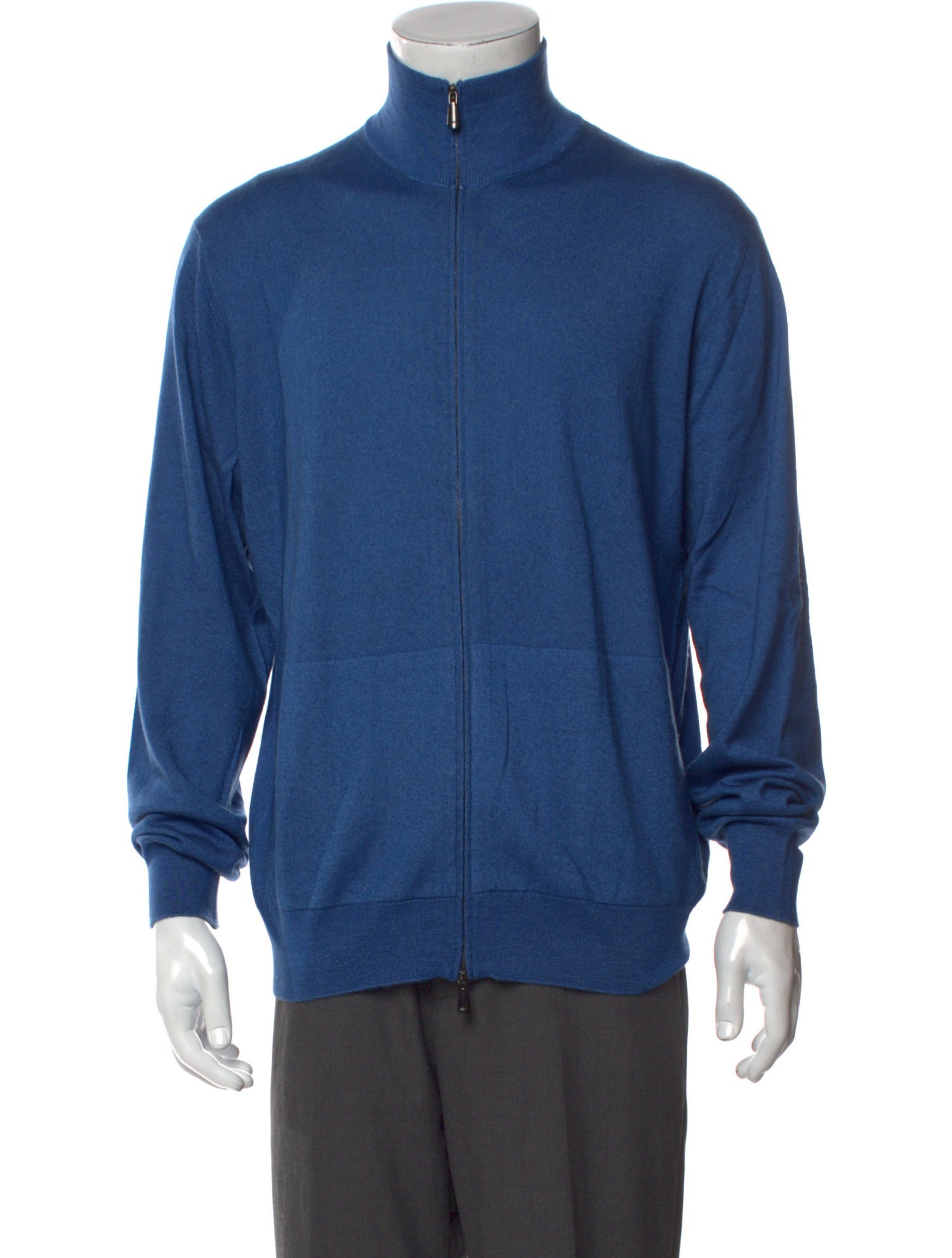 Cesare Attolini Cashmere Mock Neck Cardigan