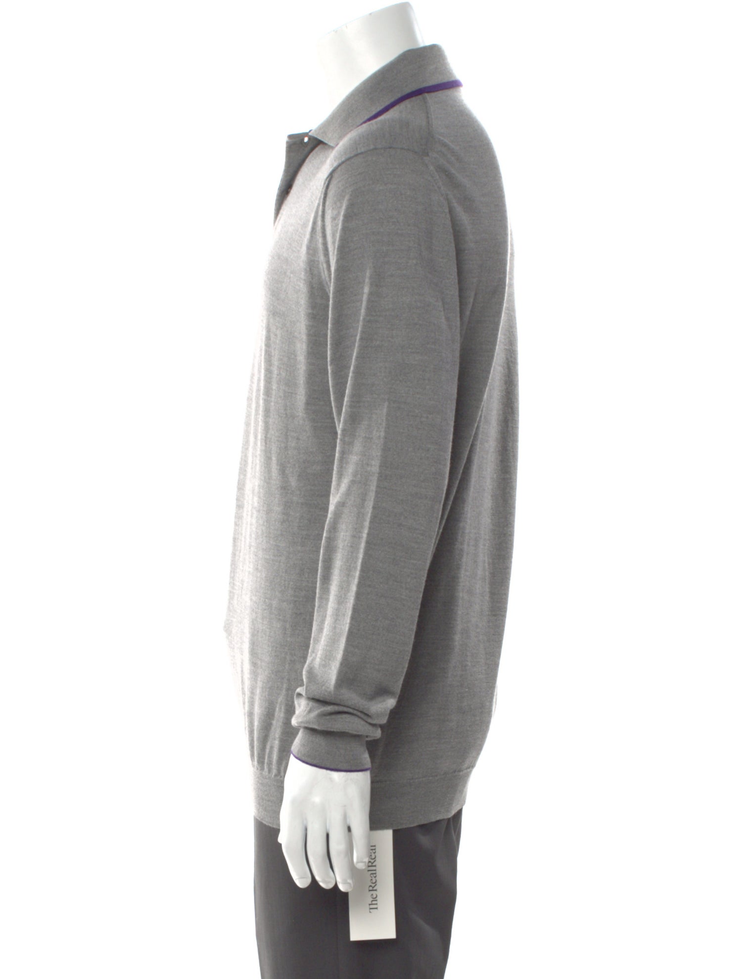 Cesare Attolini Wool Collar Polo Sweater