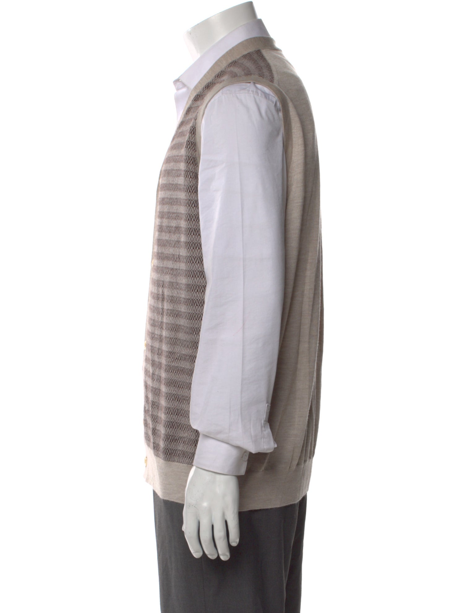 Cesare Attolini Cashmere Striped Sweater Vest