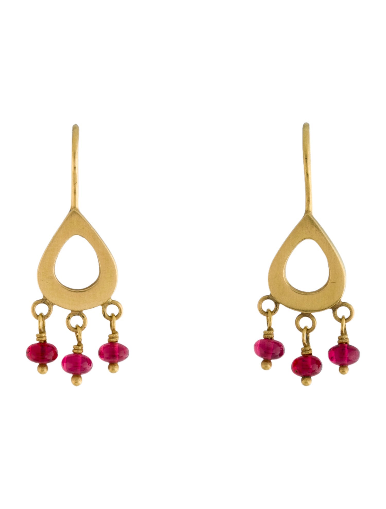 Caroline Ellen 20K Spinel Teardrop Earrings