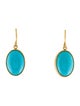 Caroline Ellen 22K Turquoise Drop Earrings