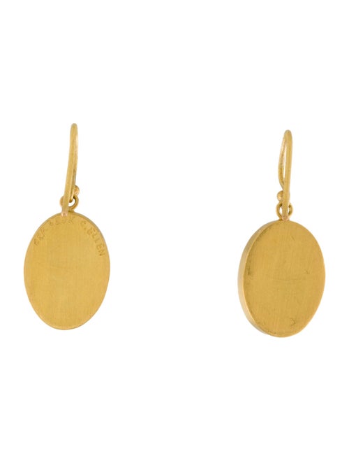 Caroline Ellen 22K Turquoise Drop Earrings