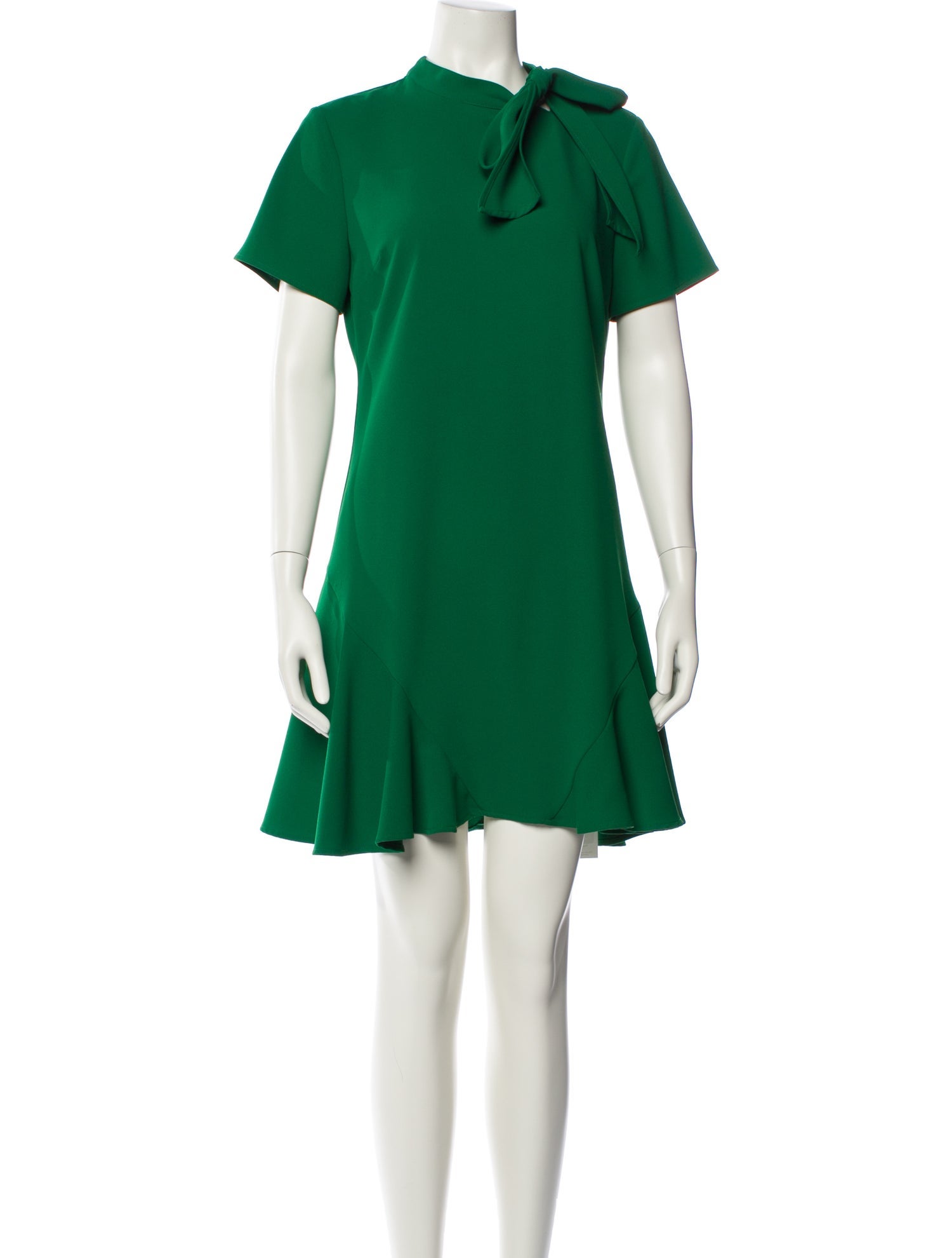 Cece Cord Tie Neck Mini Dress