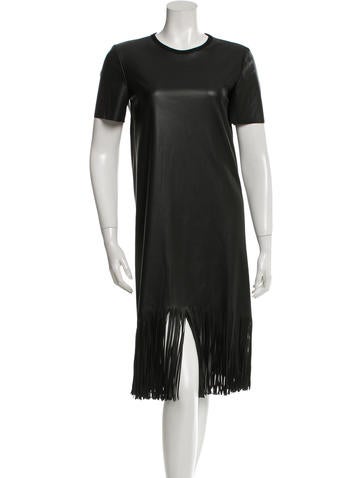 Cédric Charlier Fringe-Trimmed Midi Dress