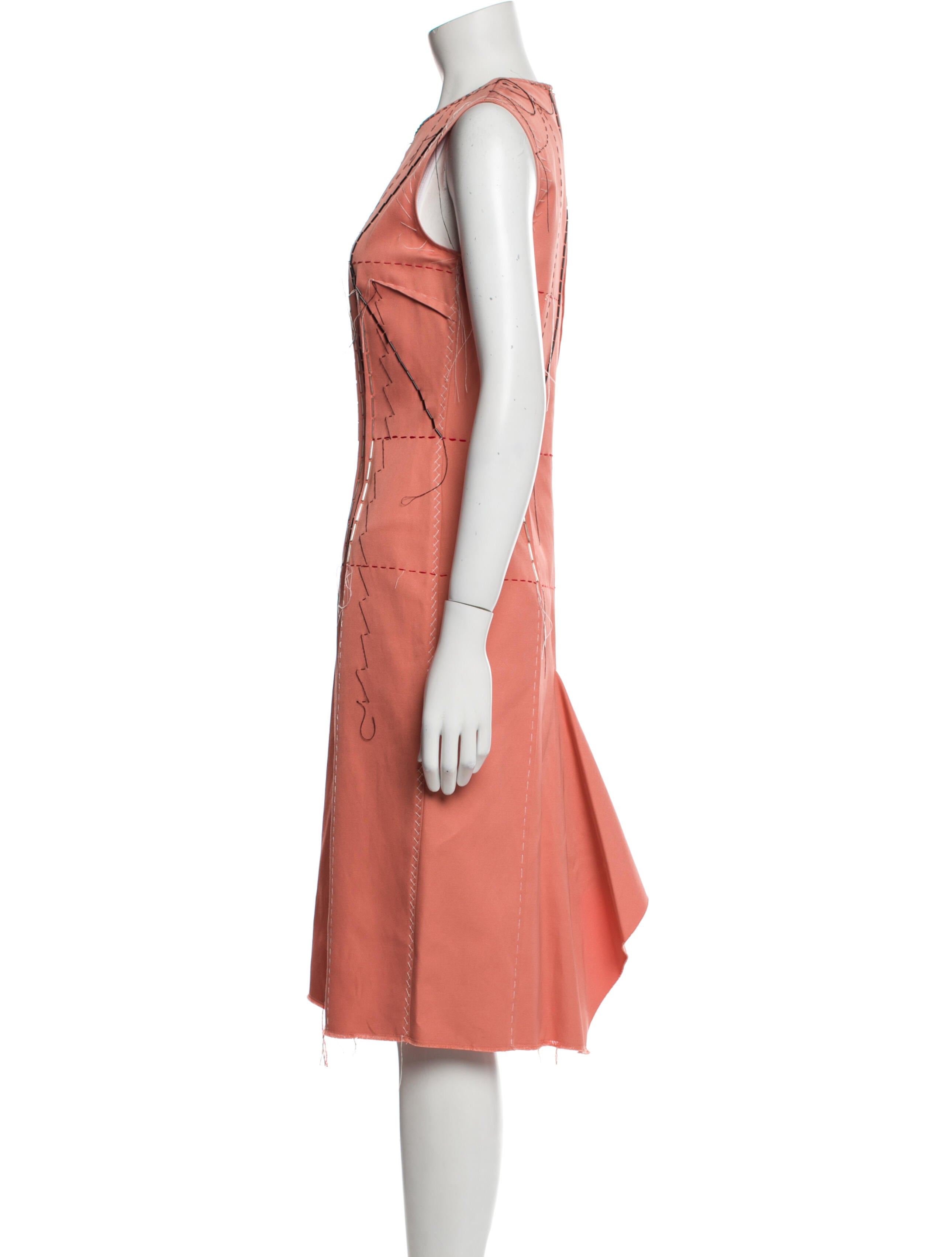 Cédric Charlier Crew Neck Midi Length Dress