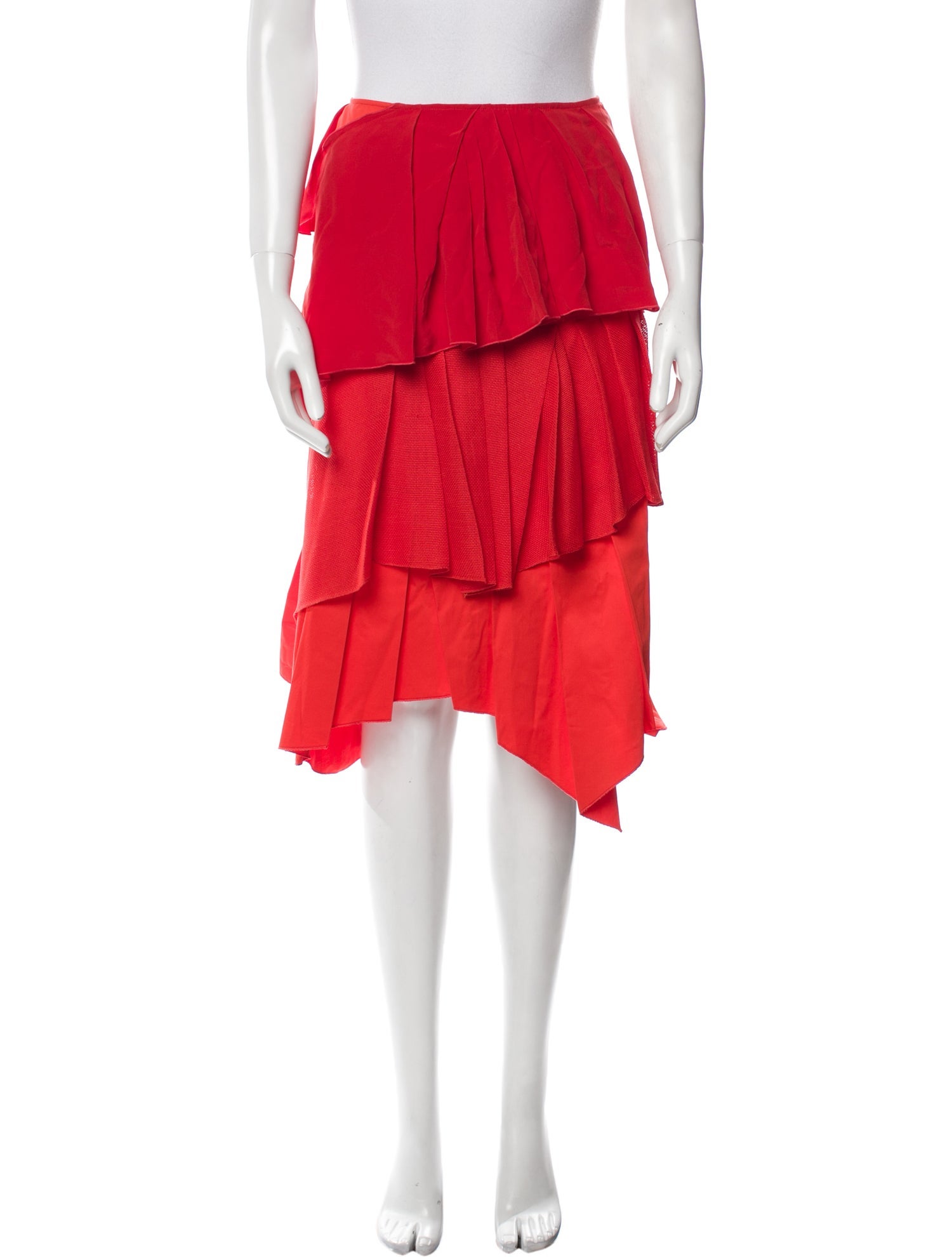 Cédric Charlier Silk Knee-Length Skirt w/ Tags