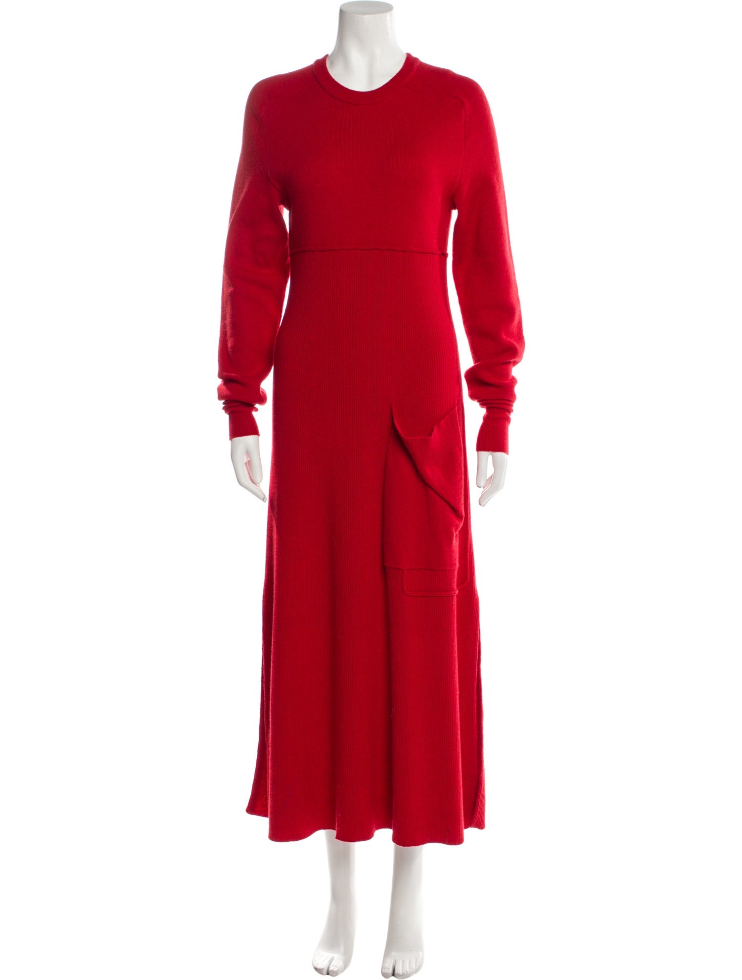 Cédric Charlier Crew Neck Long Dress