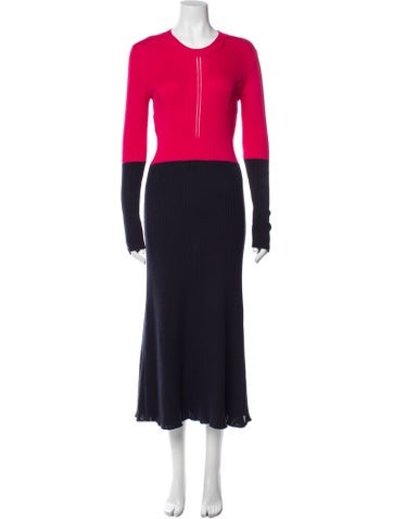 Cédric Charlier Dresses Colorblock Pattern Long Dress US 10 | L