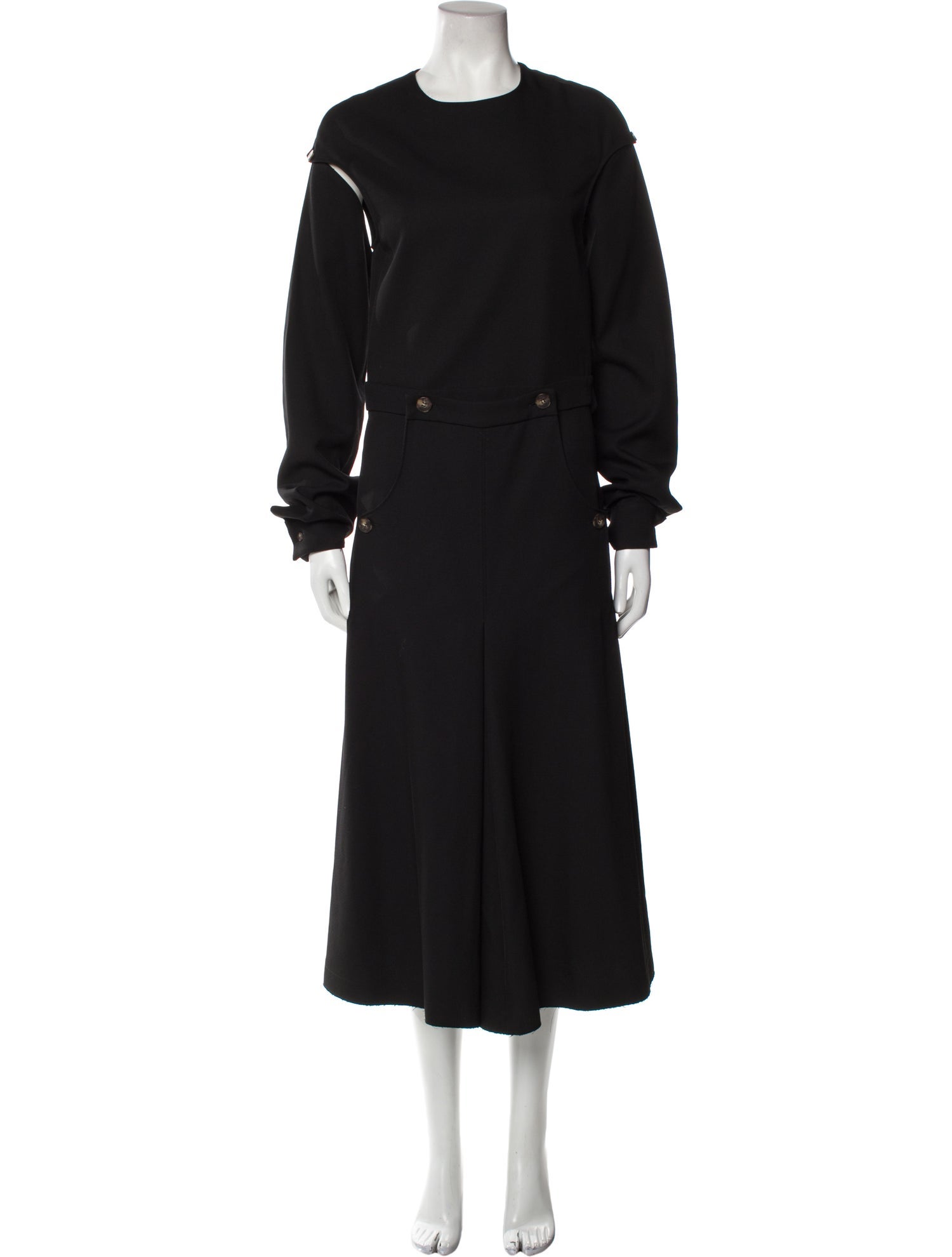 Cédric Charlier Virgin Wool Long Dress