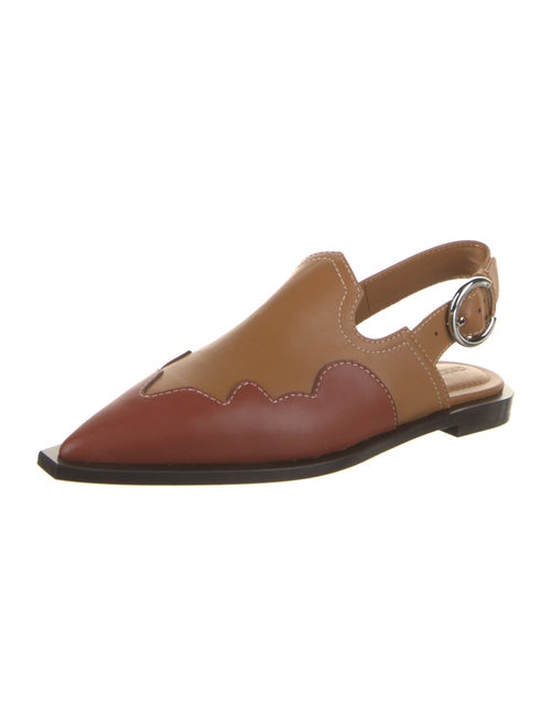 Cédric Charlier Leather Slingback Flats