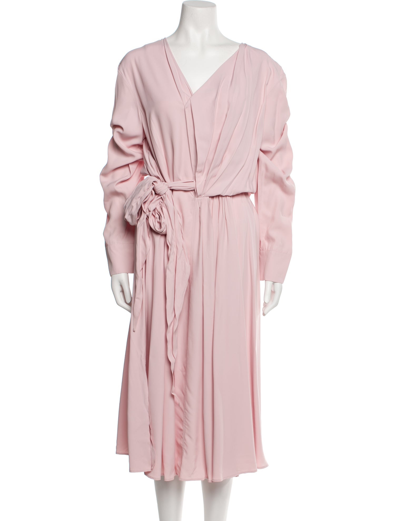 Cédric Charlier V-Neck Midi Length Dress