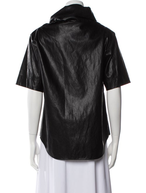 Cédric Charlier Cowl Neck Short Sleeve Blouse
