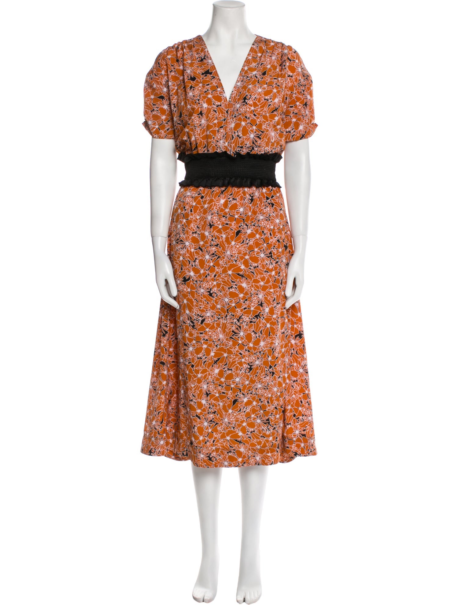 Cédric Charlier Floral Print Long Dress