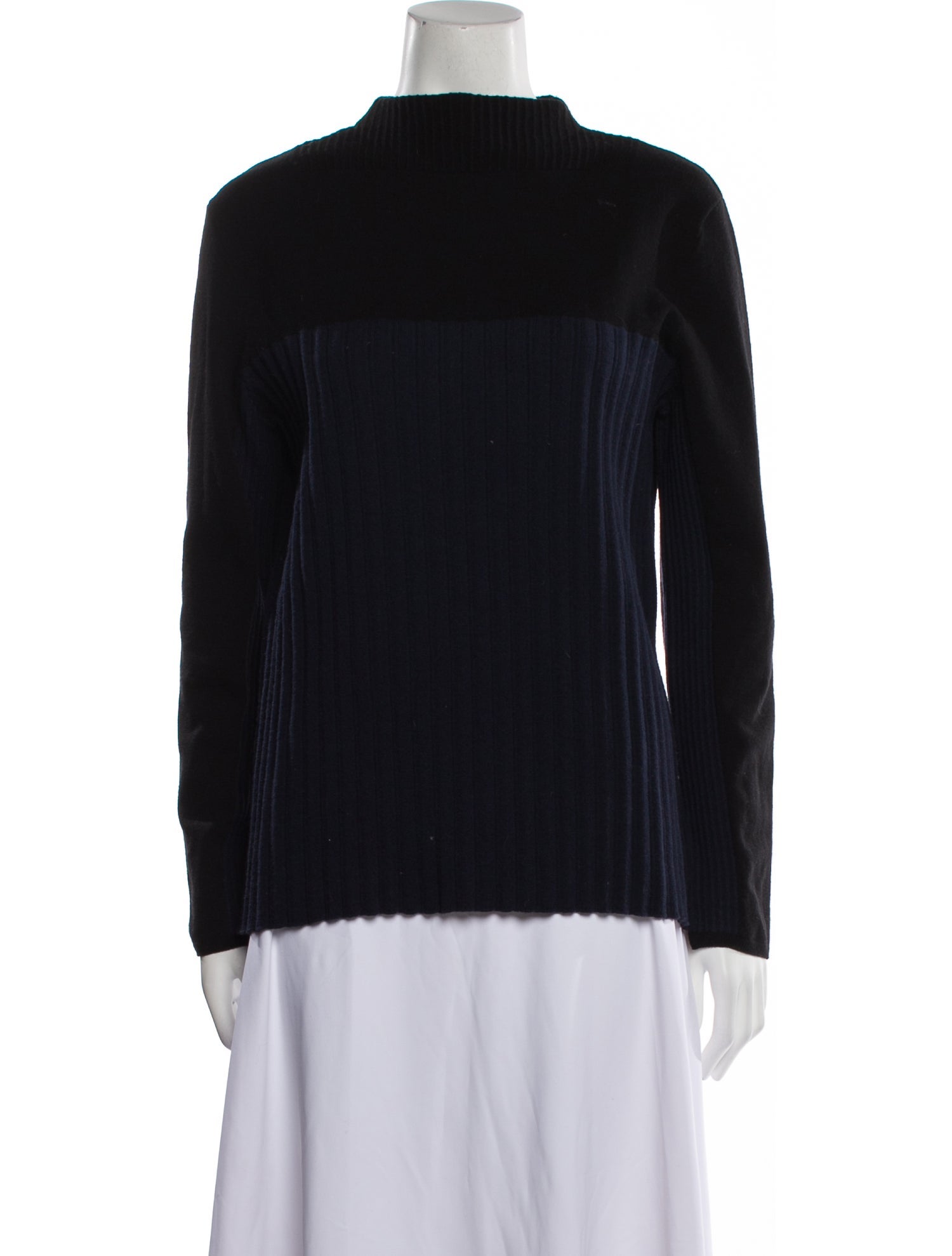 Cédric Charlier Virgin Wool Mock Neck Sweatshirt