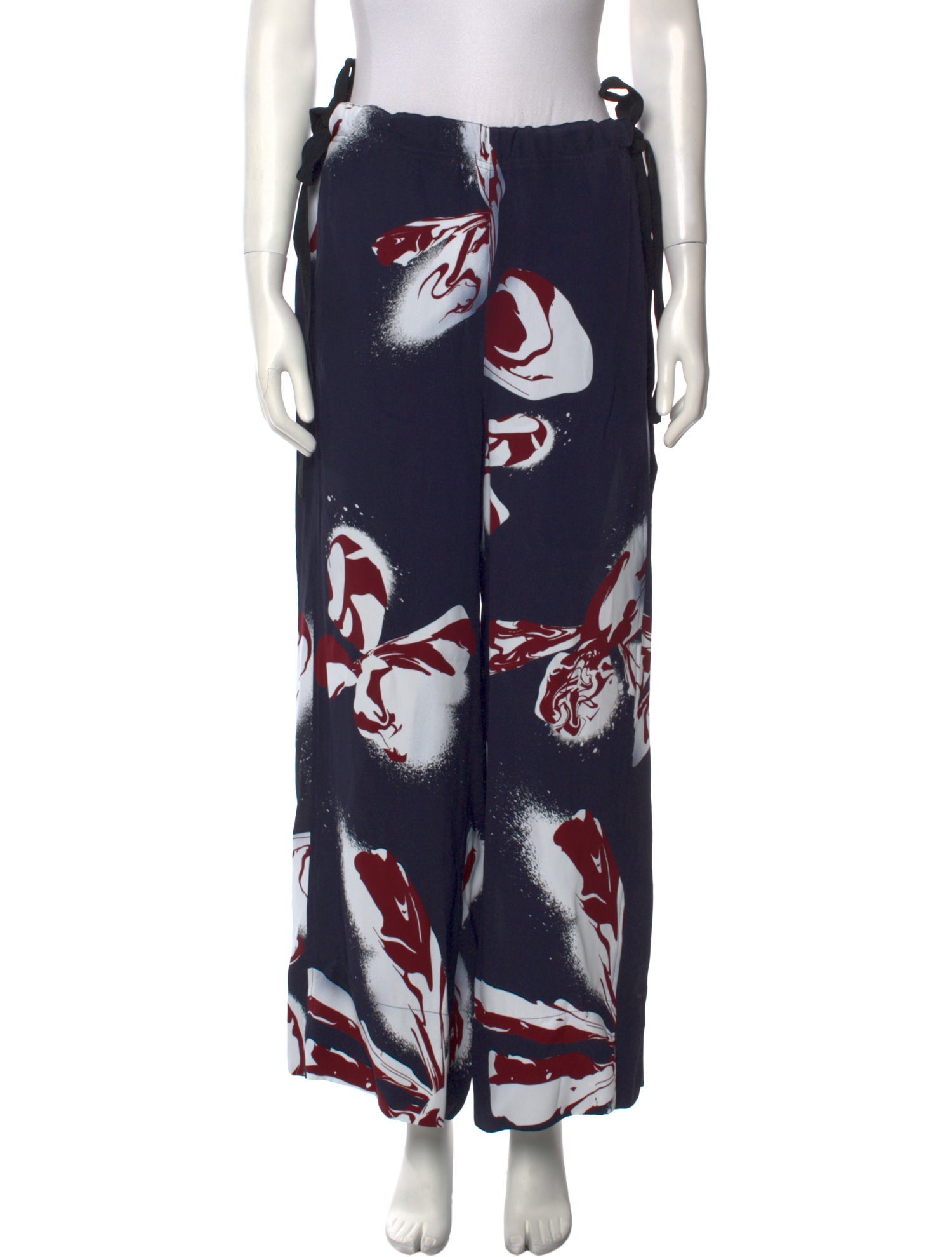 Cédric Charlier Floral Print Wide Leg Pants