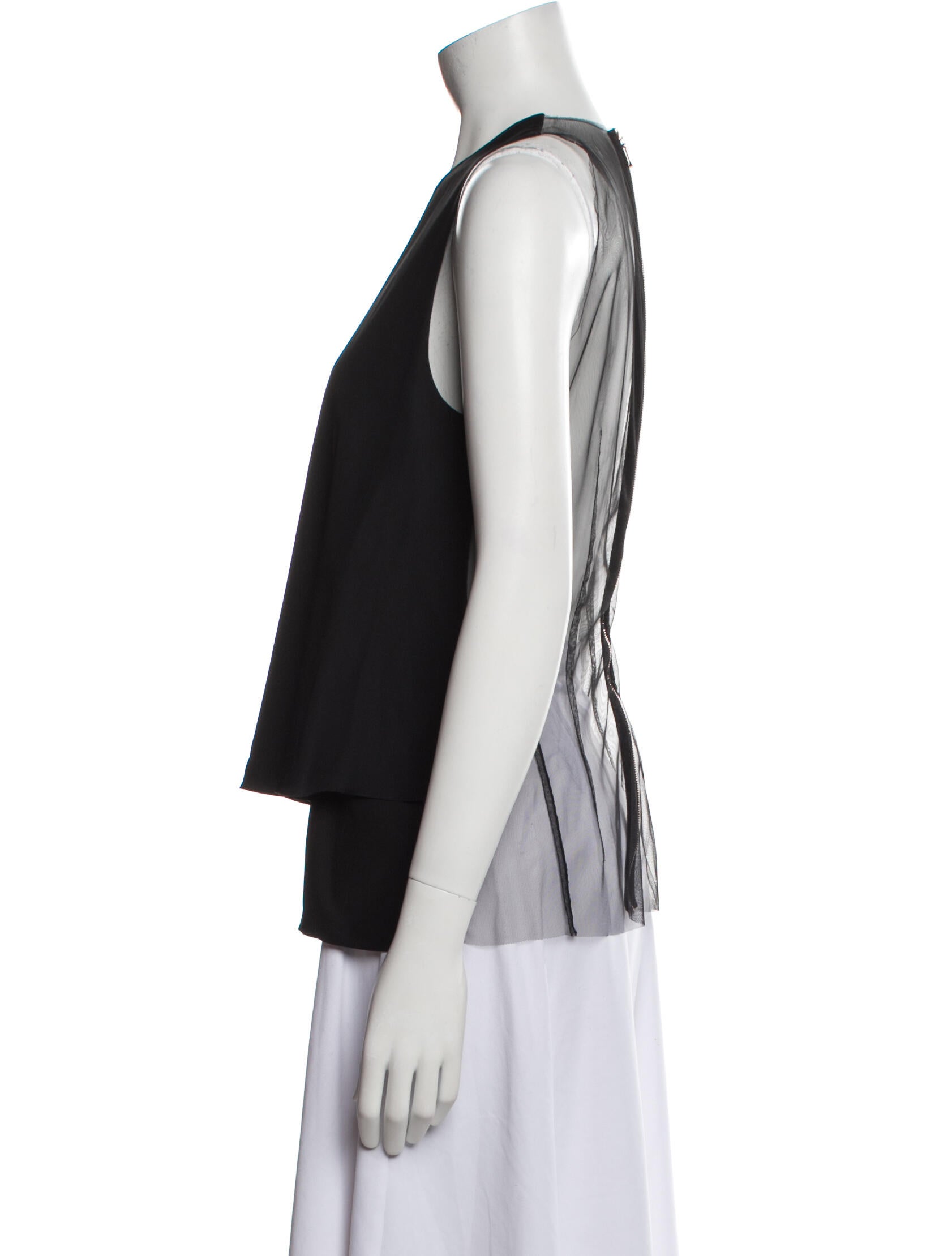 Cédric Charlier Silk Crew Neck Top