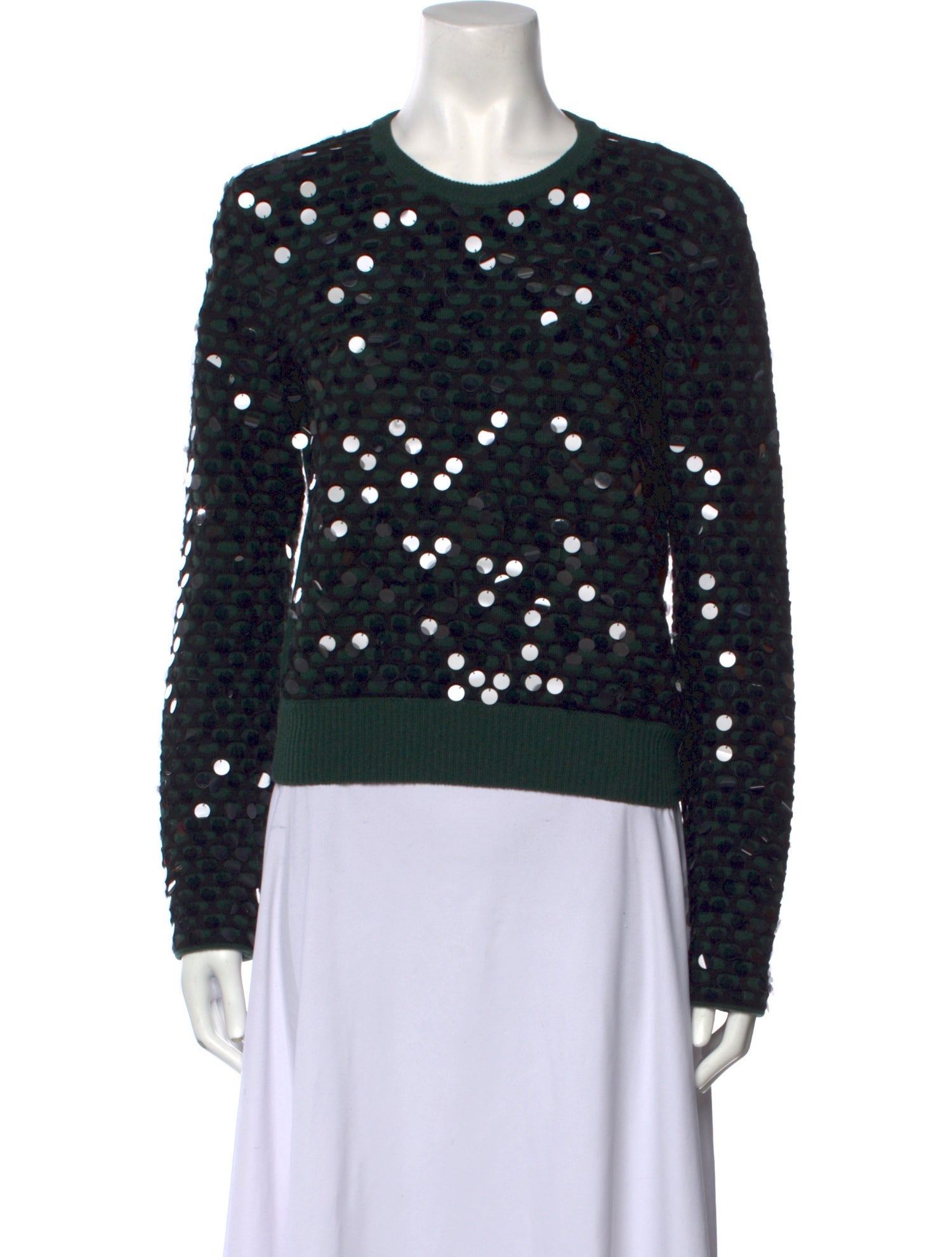 Cédric Charlier Wool Lace Pattern Sweater