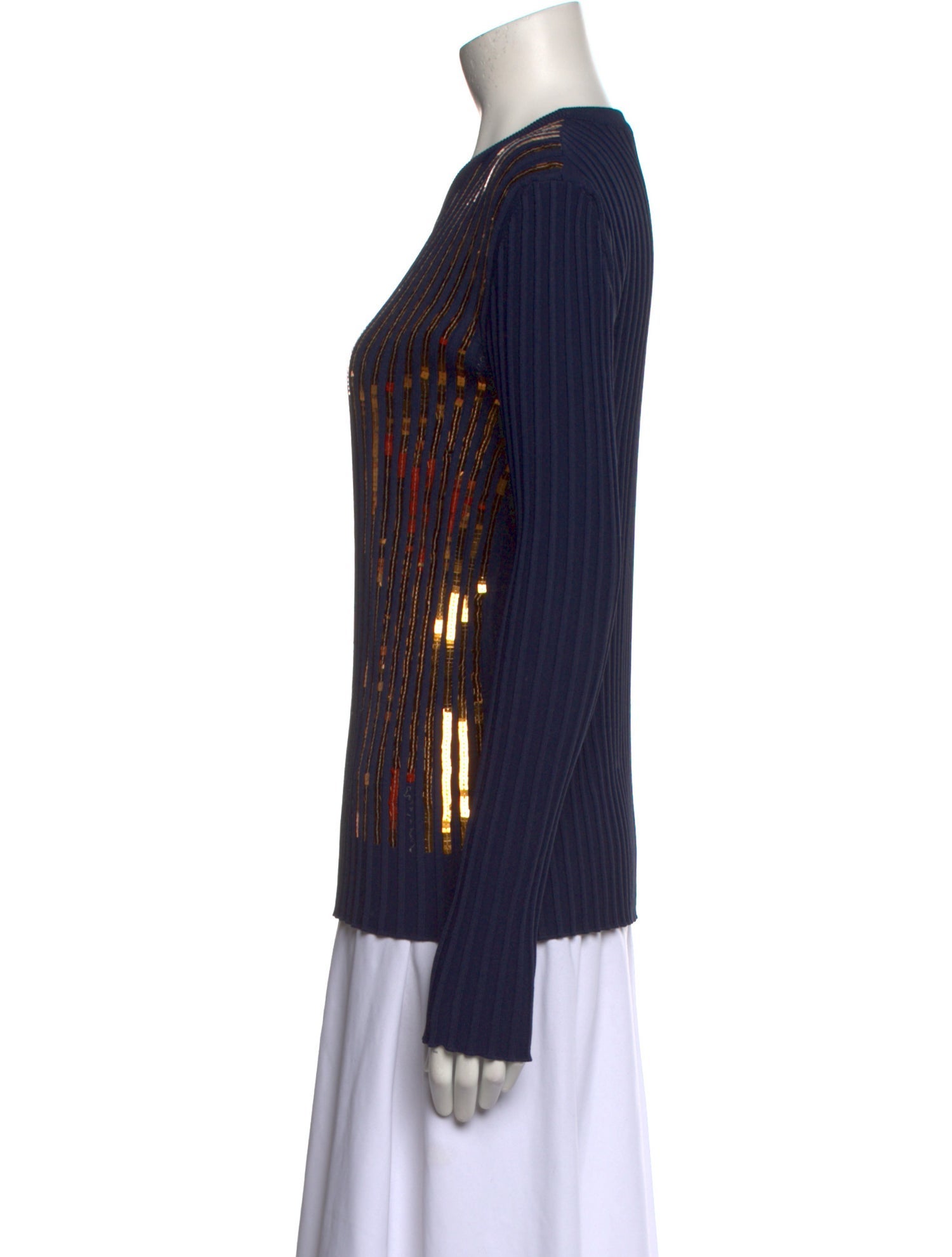 Cédric Charlier Striped Crew Neck Top