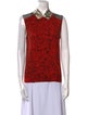 Cédric Charlier Virgin Wool Printed Top