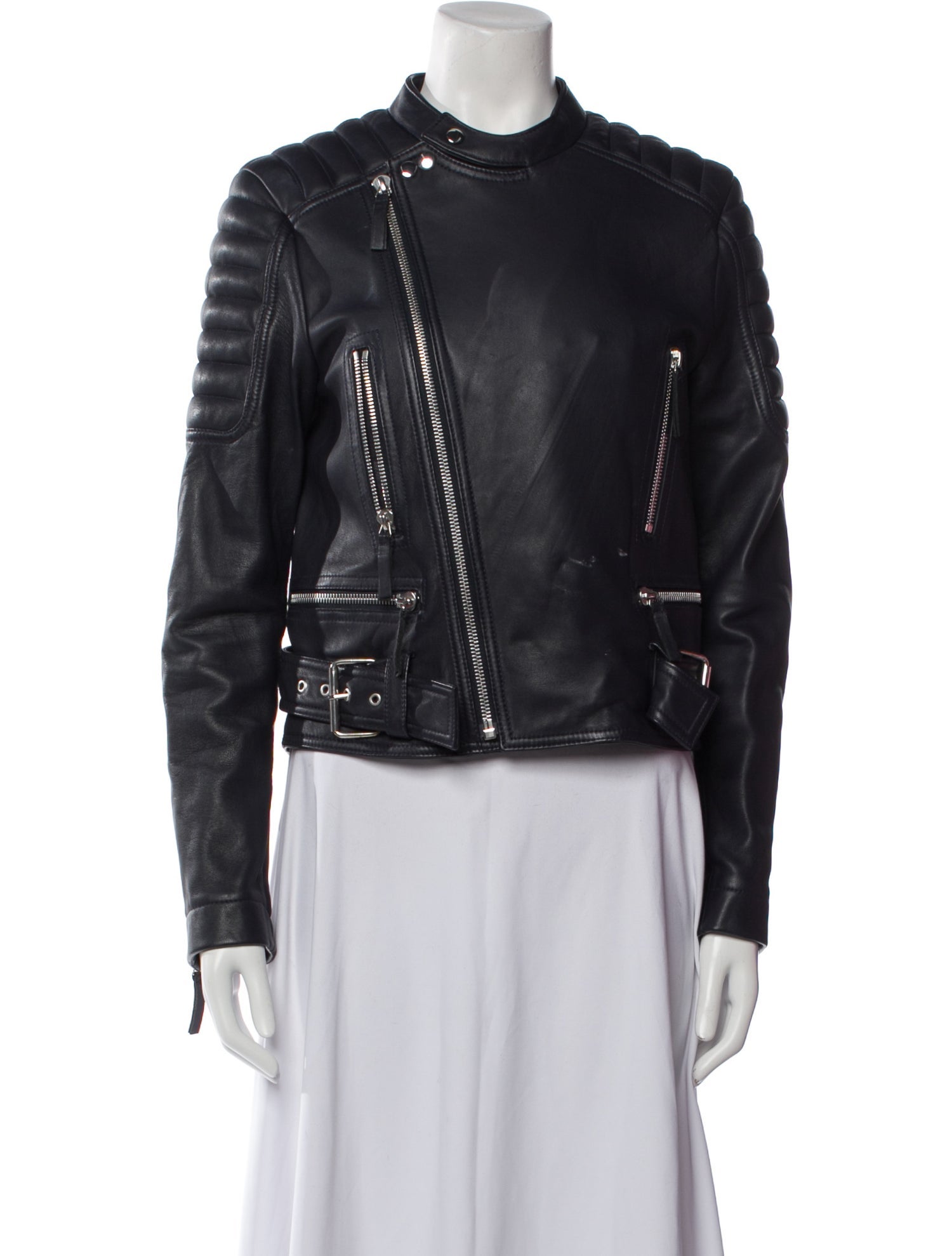 Cédric Charlier Leather Biker Jacket