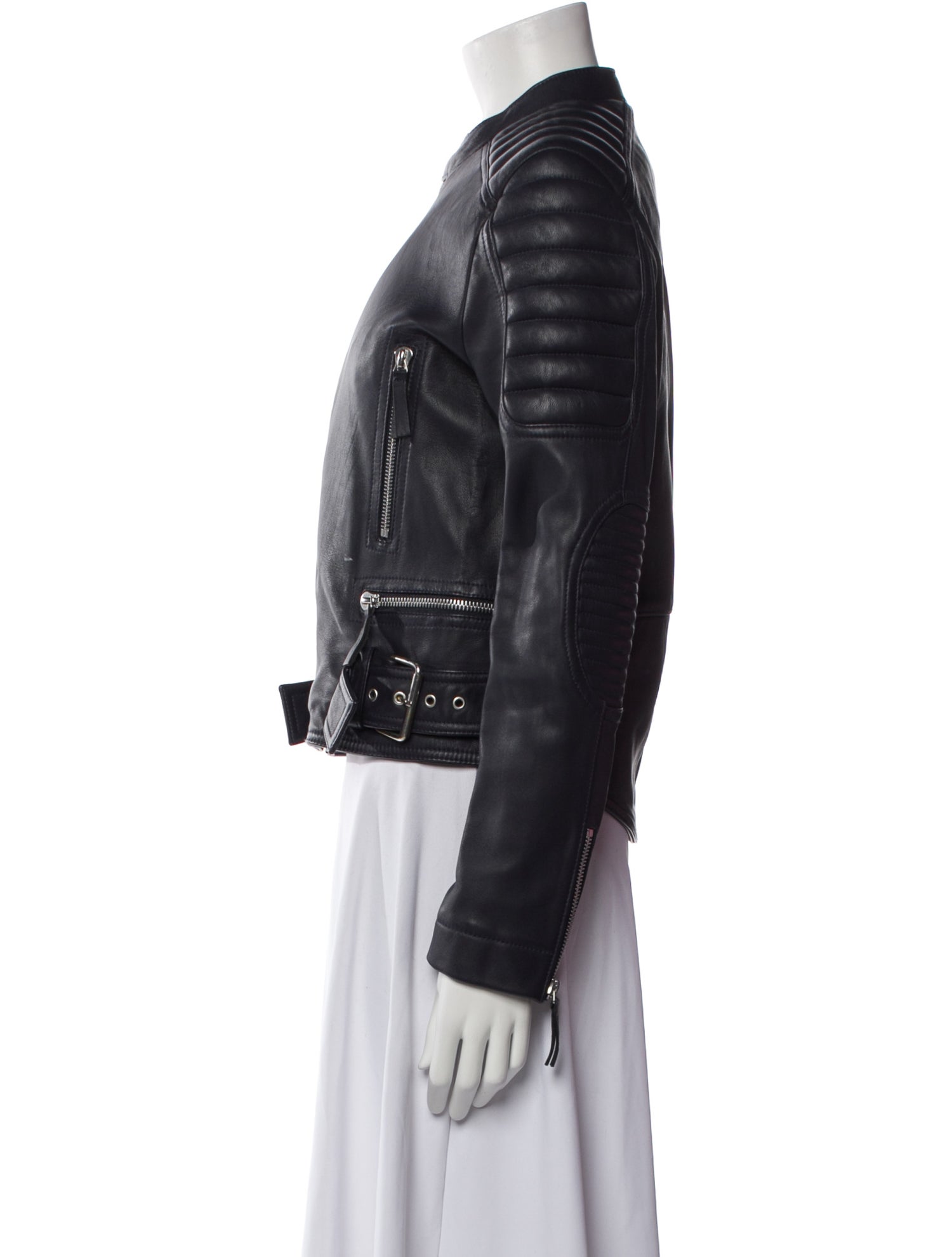 Cédric Charlier Leather Biker Jacket