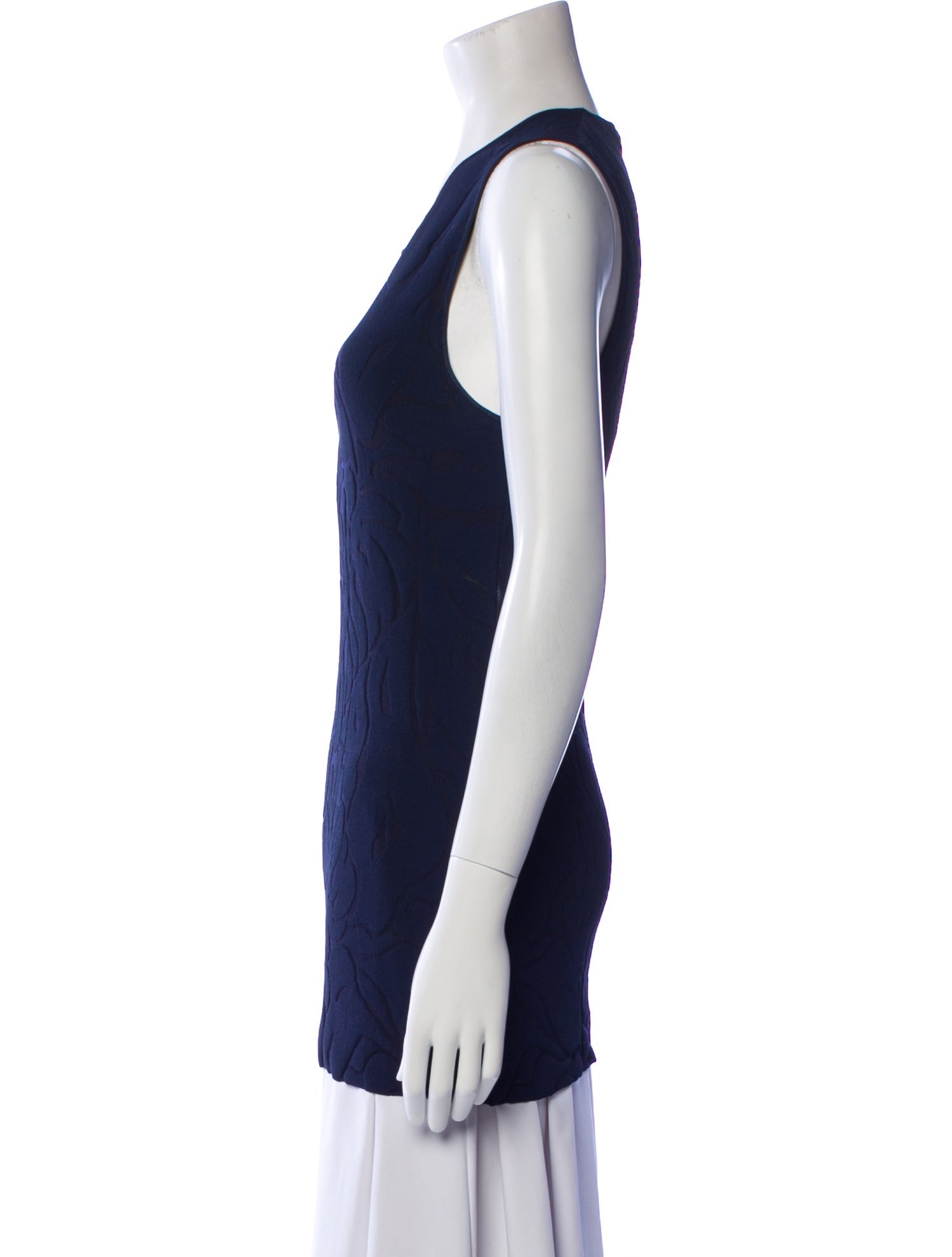 Cédric Charlier Scoop Neck Sleeveless Top